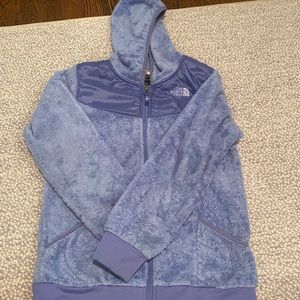 Purple/Blue North Face Fluffy jacket